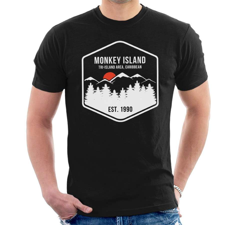 Monkey Island Tri Island Area Caribbean Men’s T-Shirt