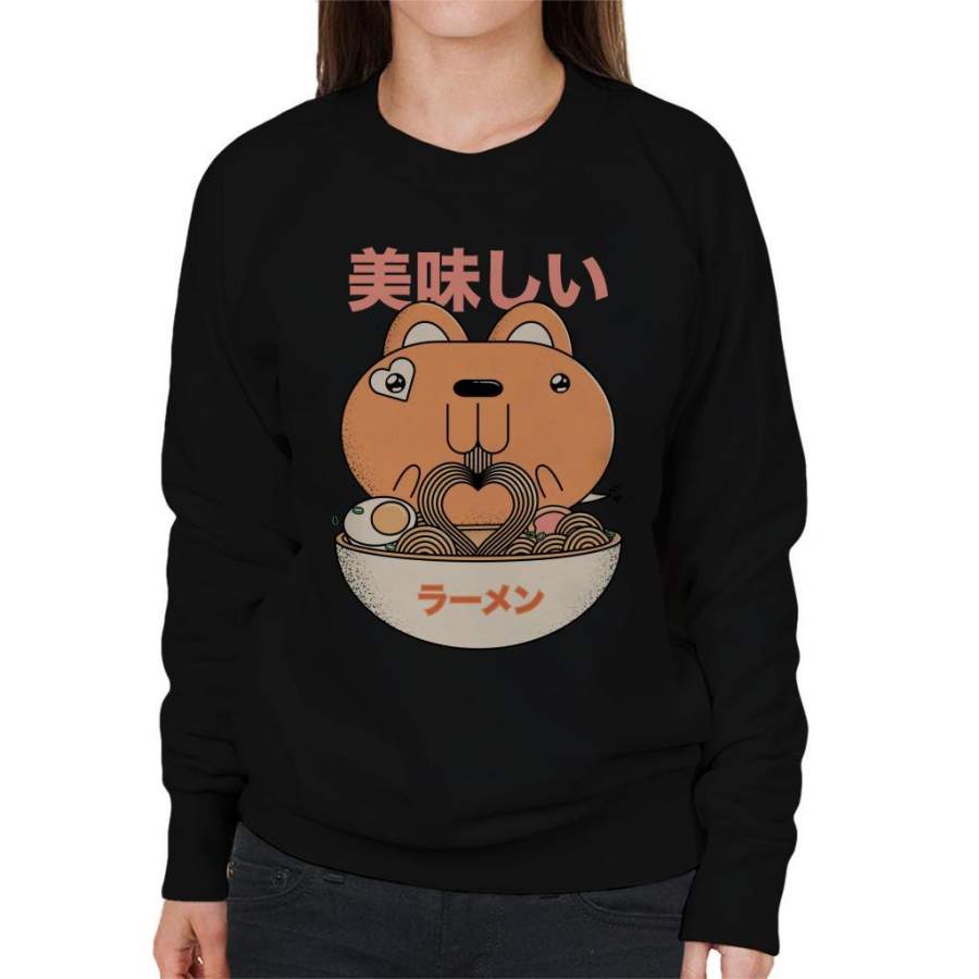 Tasty Ramen Rabbit Women’s Sweatshirt