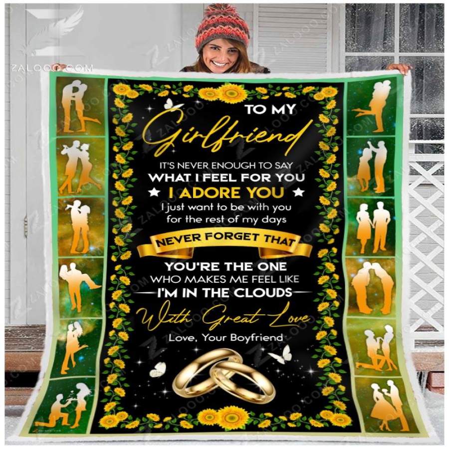 Zalooo – Custom Fleece Blanket – To my Girlfriend – I adore you