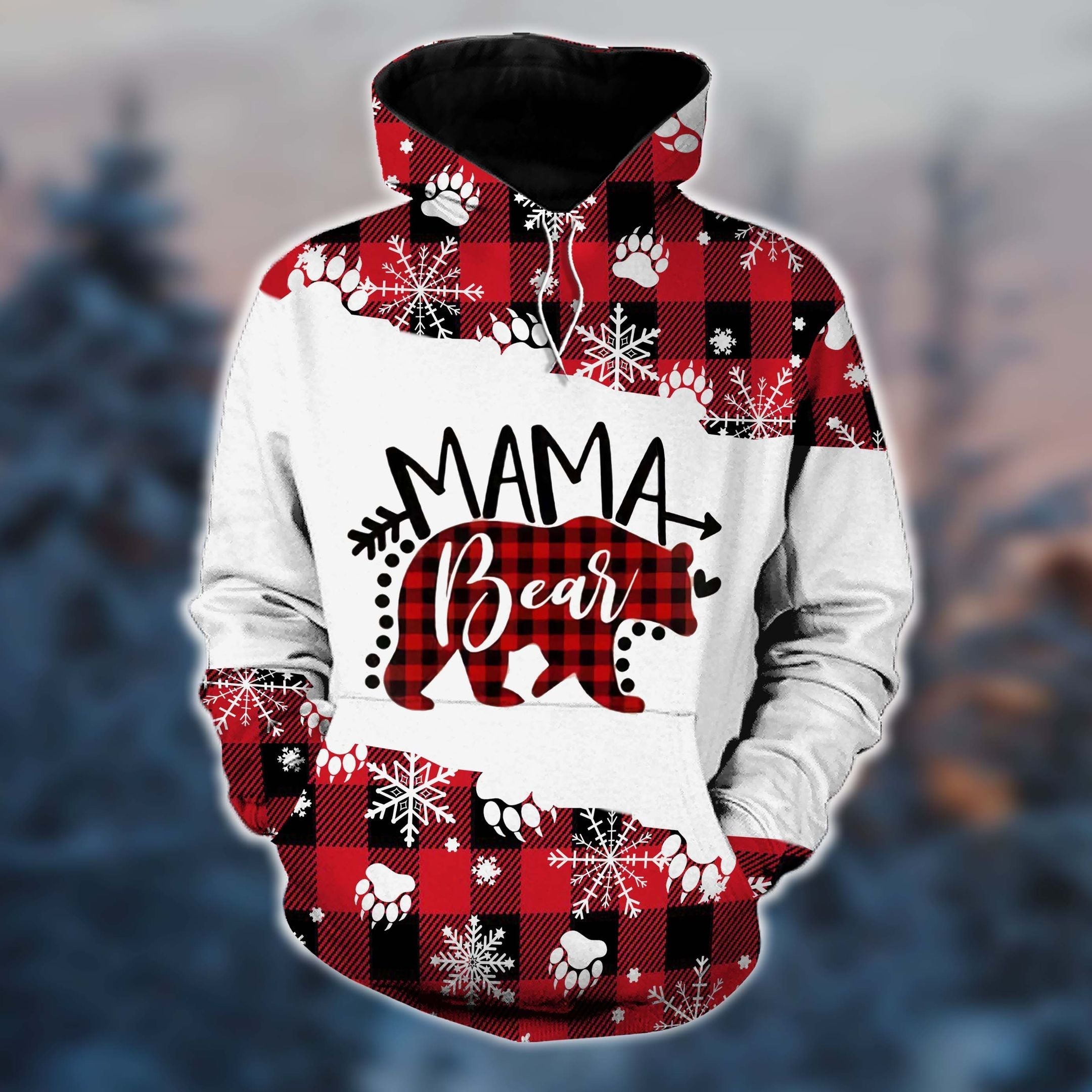 Mama Bear Christmas Hoodie Nana Xmas Hoodie