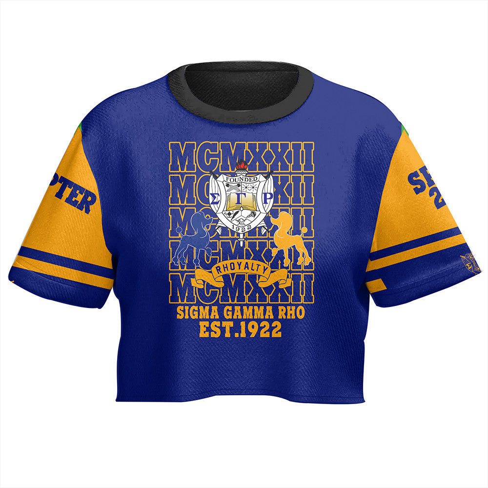 Sorority Tshirt – Personalized Sigma Gamma Rho Mcm Style Croptop Tshirt