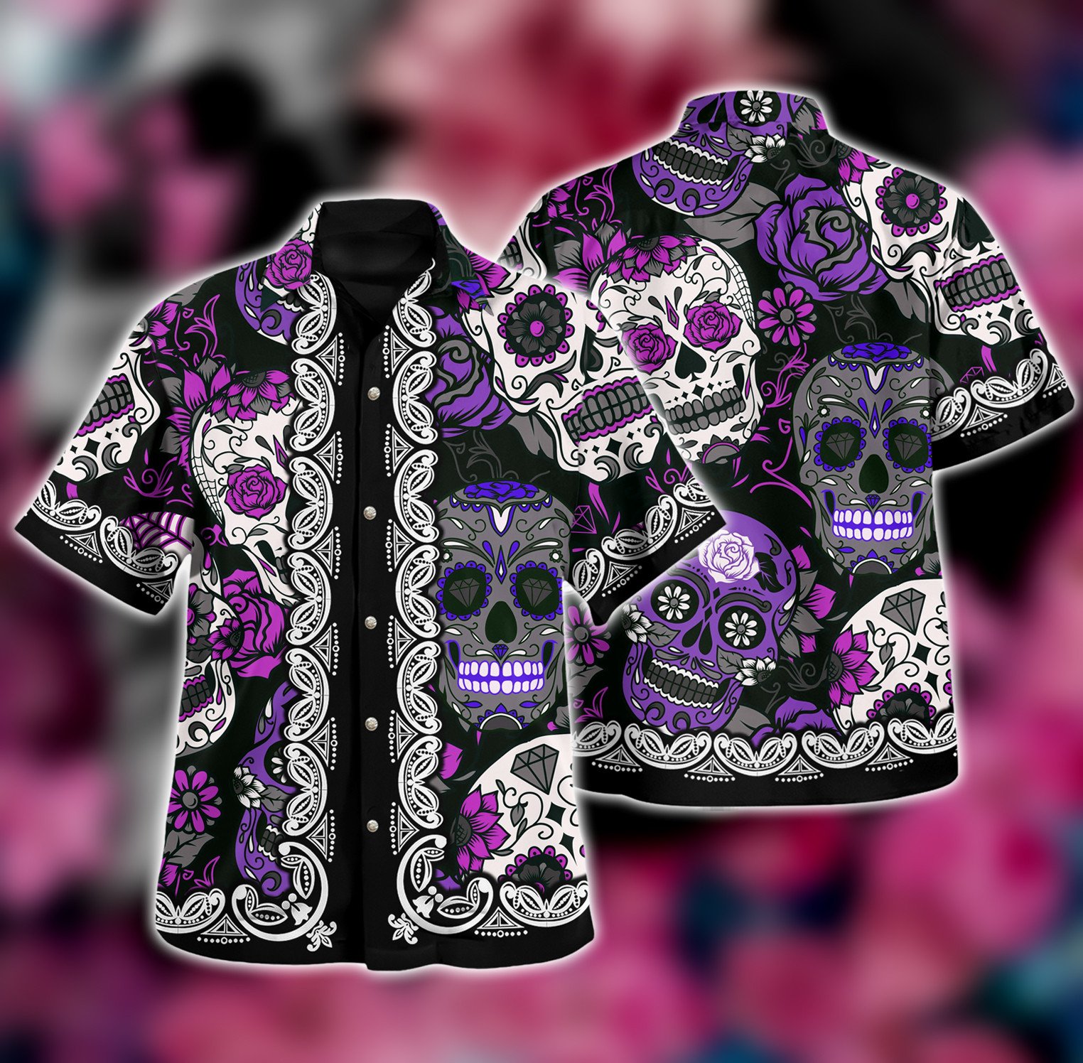 Sugar Skull 3D Hawaii Shirt Q140909