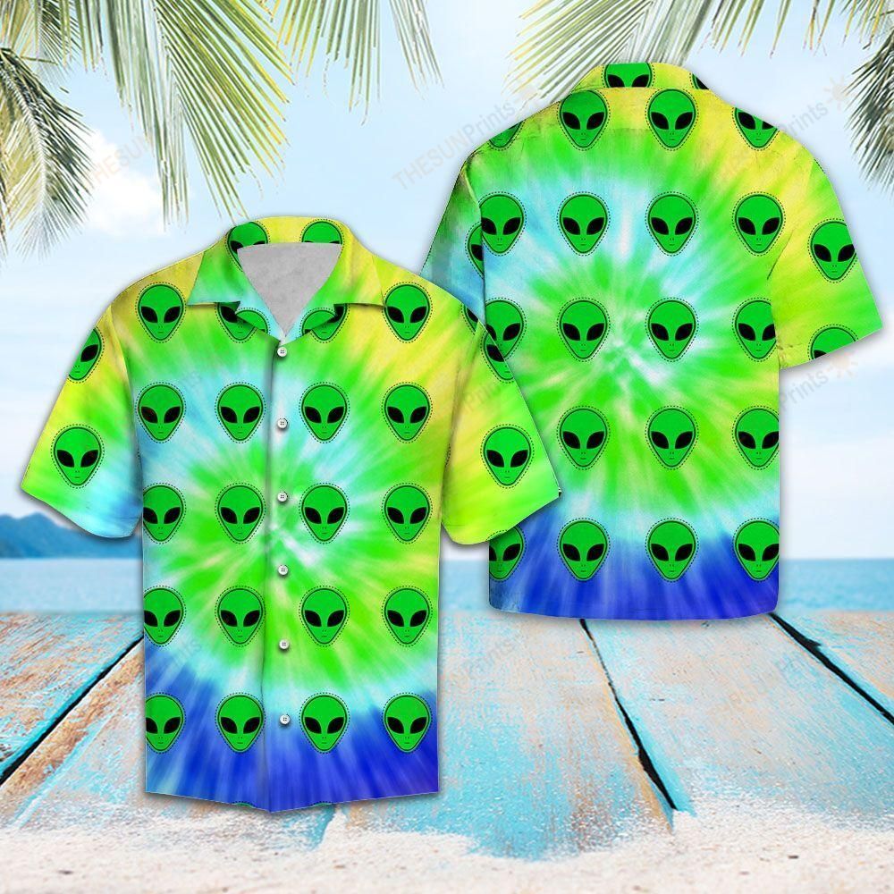 Alien Tiedye Hawaiian Shirt Ha37725