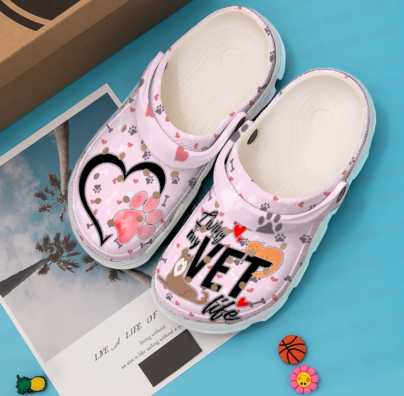 Vet Tech Personalized Clog, Custom Name, Text, Color, Number Fashion Style For Women, Men, Kid, Print 3D Living My Vet Life