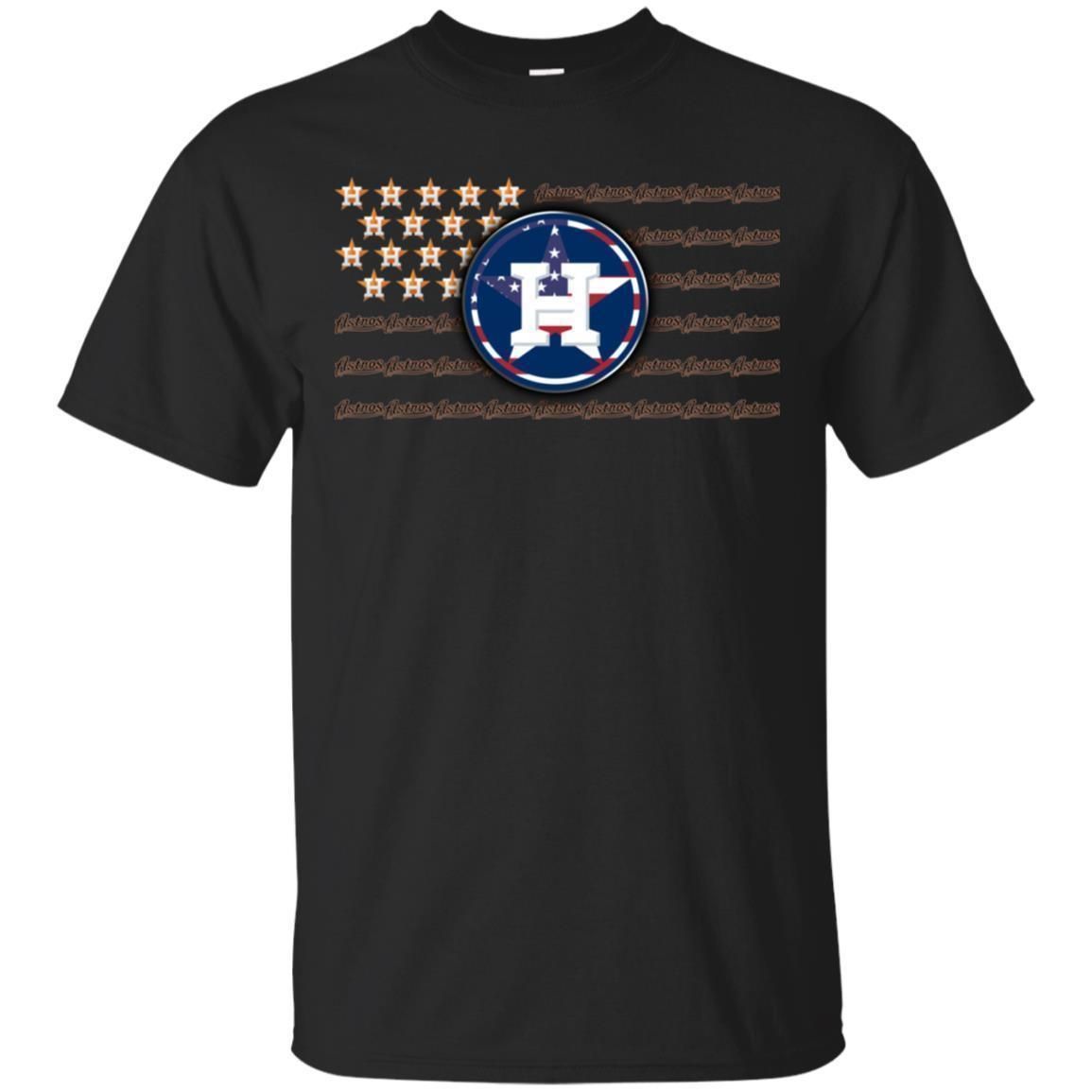 Houston Astros American Flag T Shirt