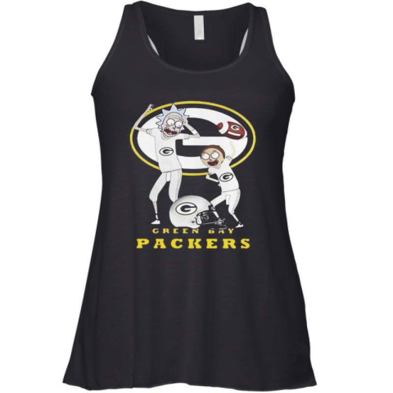 Rick And Morty Green Bay Packers Football Players Racerback Tank