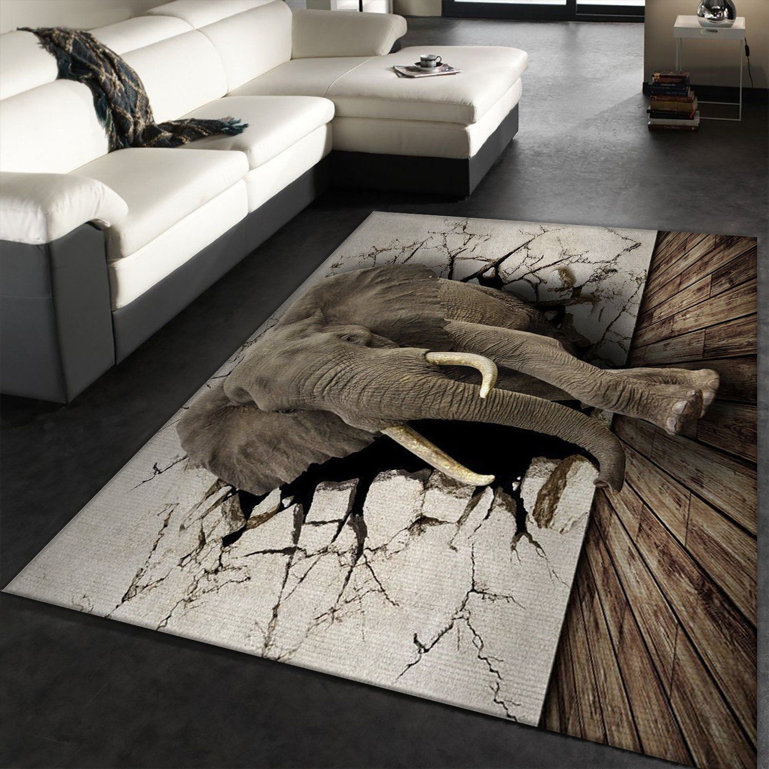 3D Elephant Area Rug Animal Print Floor Decor 190909 Runner Rugs