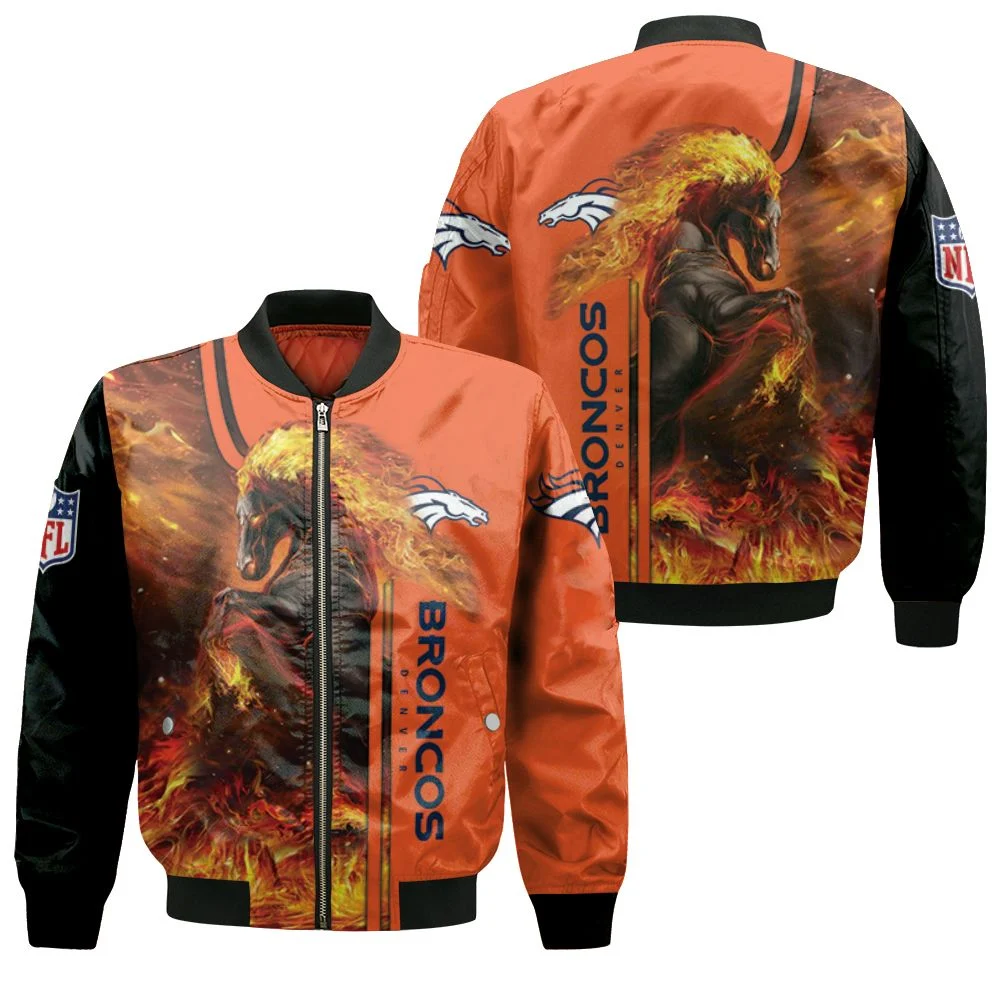 Denver Broncos Horse Fan For Fan 3D Jersey Bomber Jacket