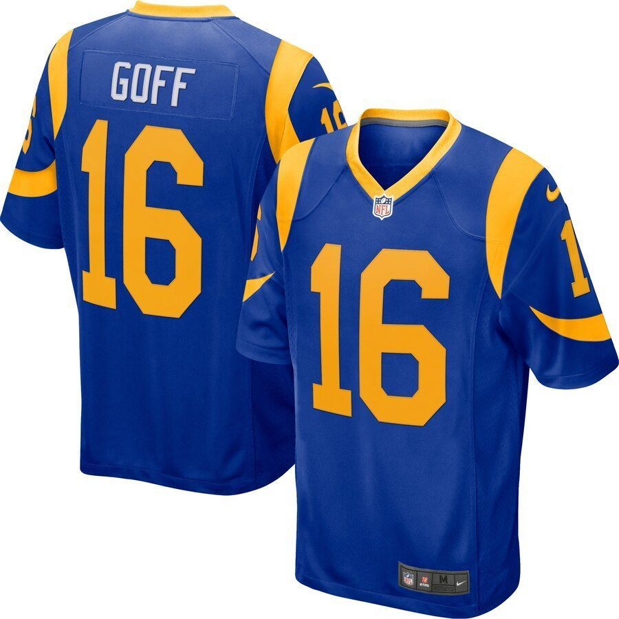 Jared Goff Los Angeles Rams Game Player Jersey Royal 2019