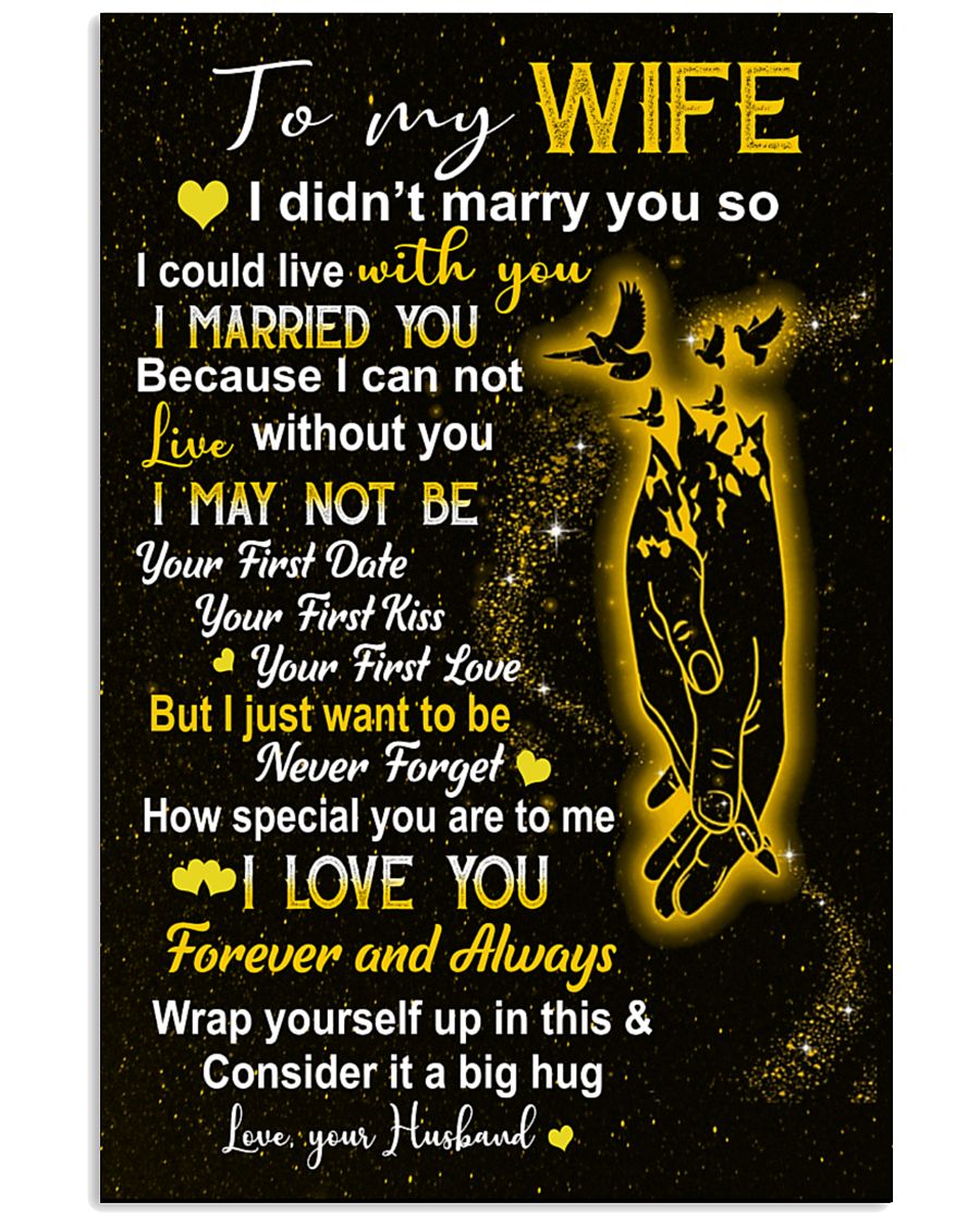 I Could Live With You Marry You – To Wife Vertical Canvas And Poster | Gift For Wife | Valentine Gift