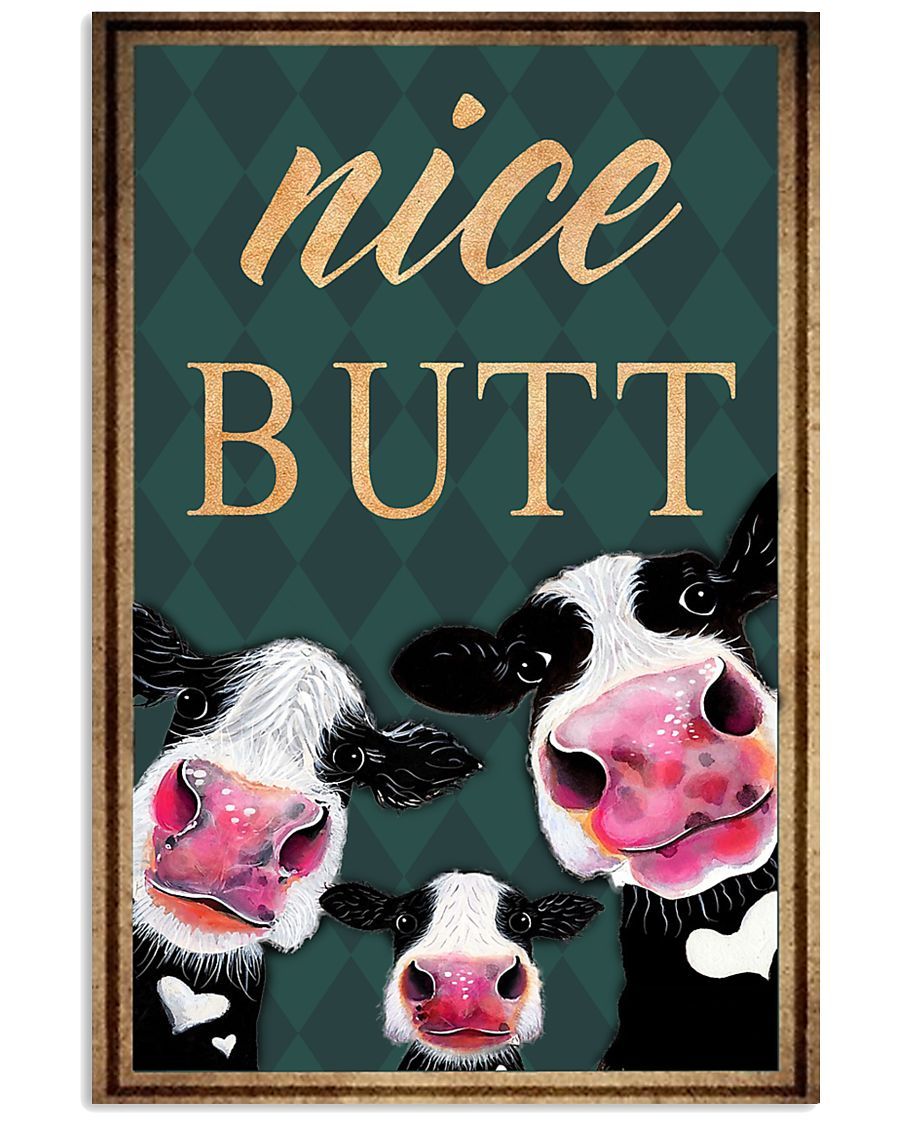 Cow Nice Butt Poster And Canvas, Wall Decor, Wall Art, Canvas Instructure, Wall Art, Poster Store, Wall Decals, Canvas Wall Art