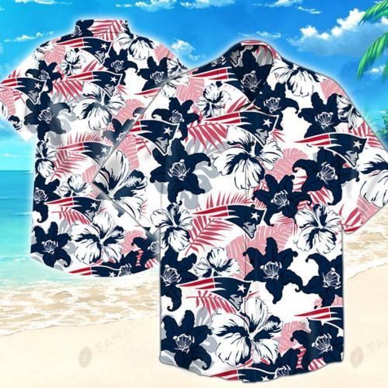 New England Patriots Flower Hawaii 3D Shirt