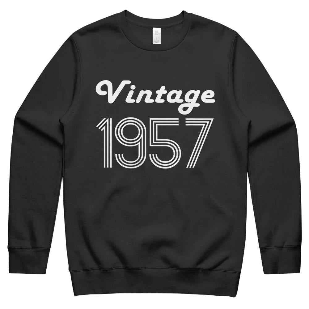 64th Birthday Gifts For Her Age 64 Year Old Mom Vintage 1957 Crewneck Sweatshirt