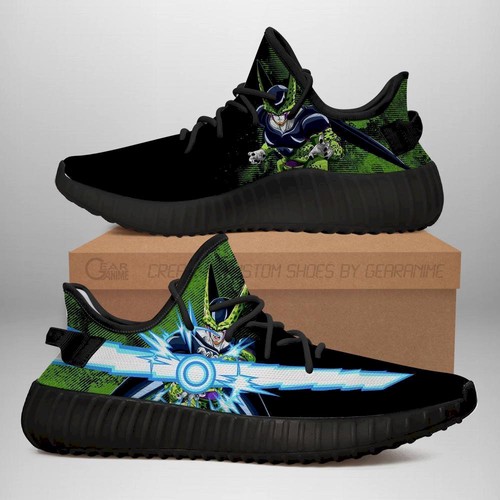 Best Power Skill Cell Yeezy Shoes Dragon Ball Z Anime Sneakers Fan Gif