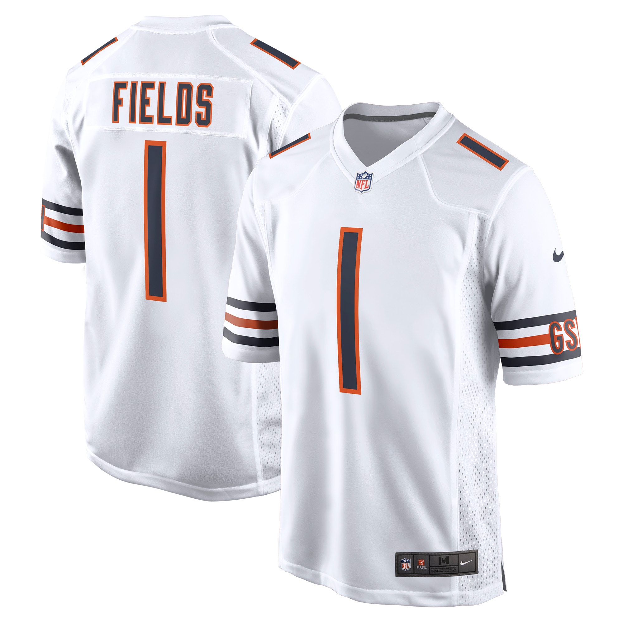 Justin Fields Chicago Bears Player Game Jersey – White