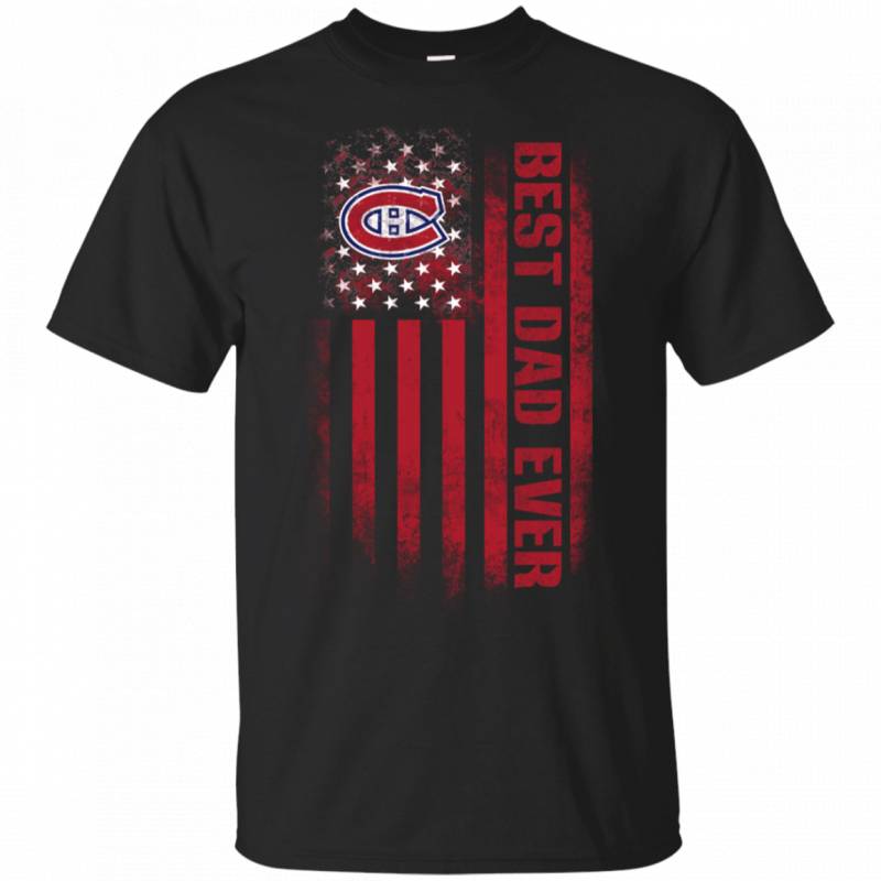 Montreal Canadiens Best Dad Ever USA Distressed Flag Shirts