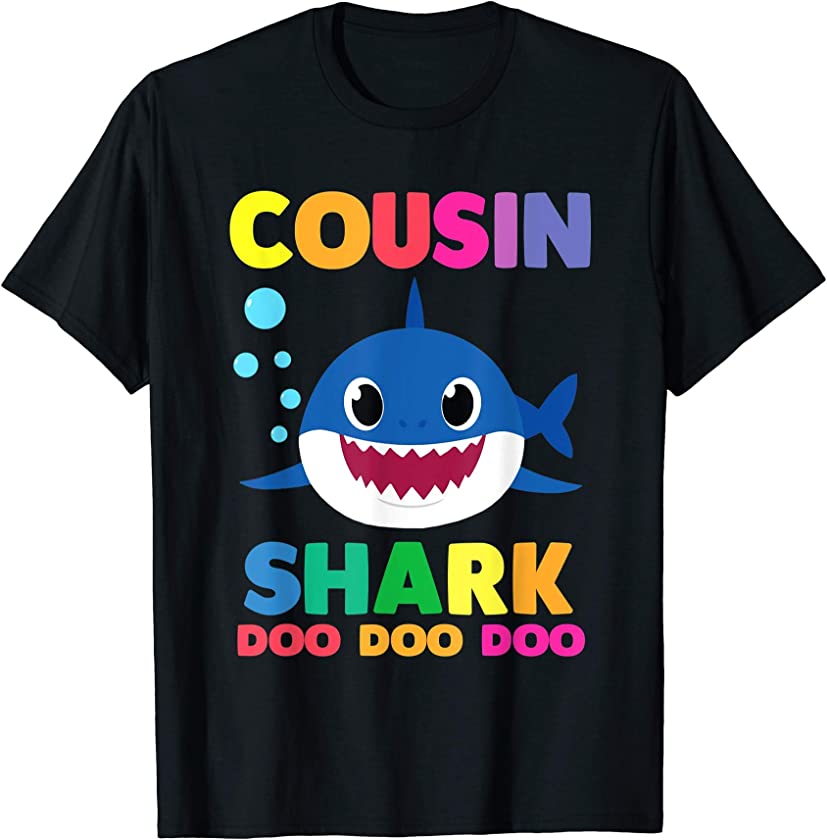 Cousin Shark T-Shirt Doo Doo Funny Baby Mommy Kids T-Shirt