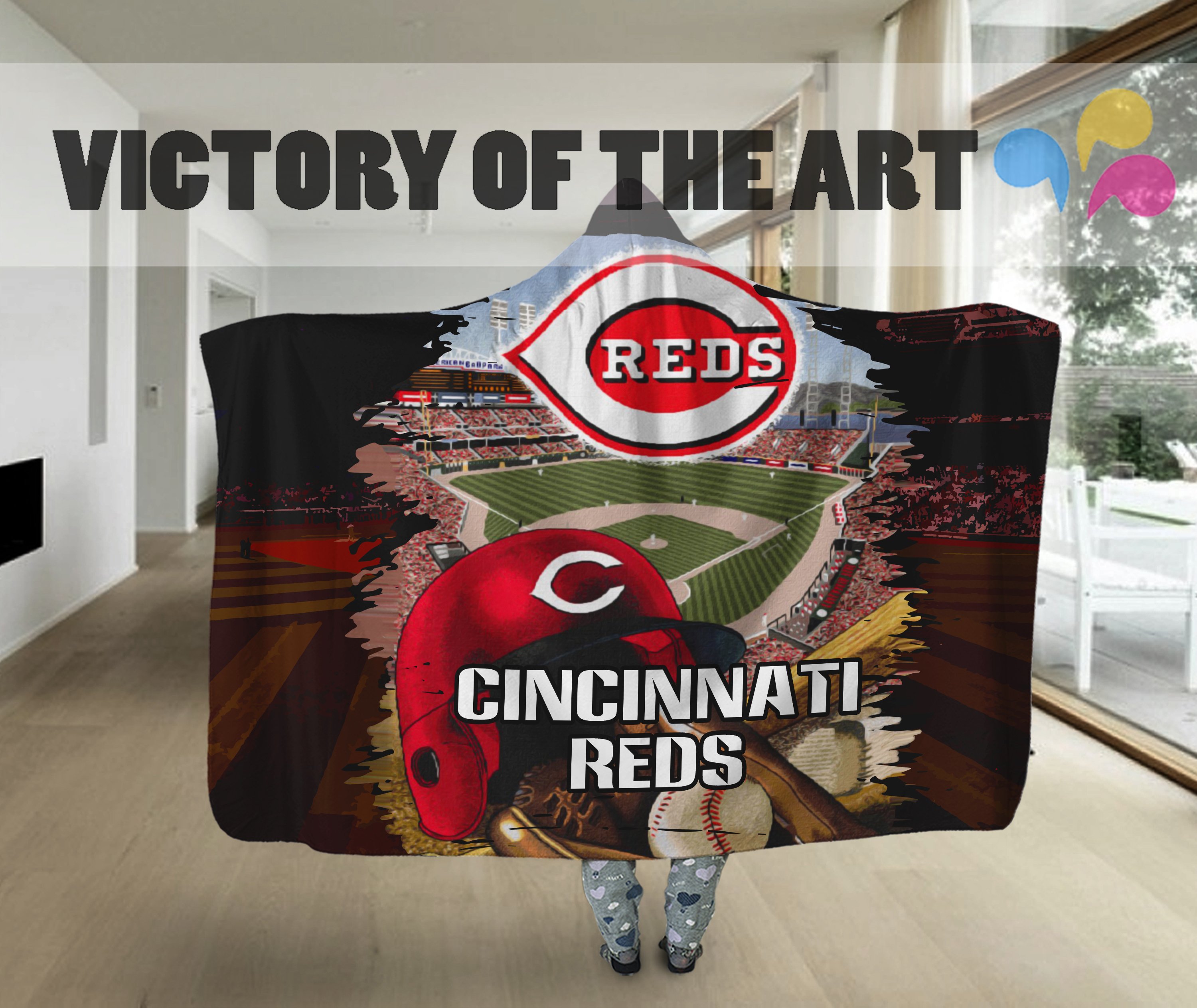 Special Edition Cincinnati Reds Home Field Advantage Hooded Blanket