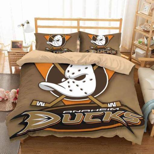 Anaheim Ducks Hockey 2 Duvet Cover Pillowcase Home Decor 3D Bedding Set