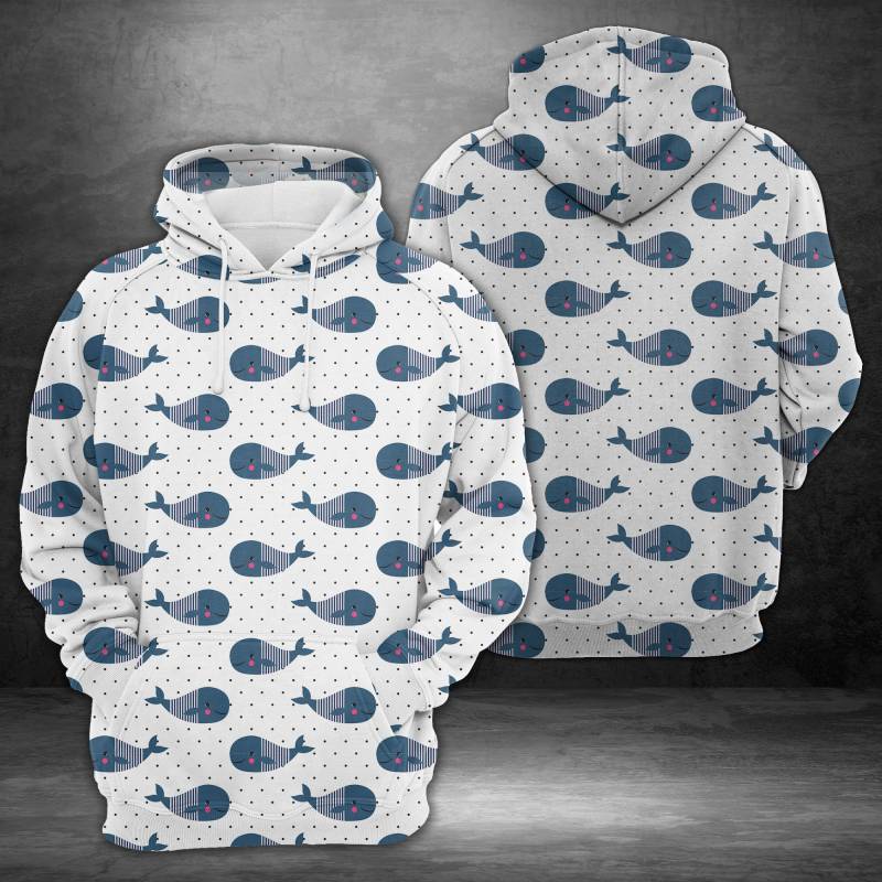 Cute whales H15550 – All Over Print Unisex Hoodie