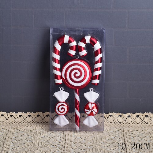 Large Christmas decorations red and white candy lollipop small stick combination decoration home decoration party decoration alx