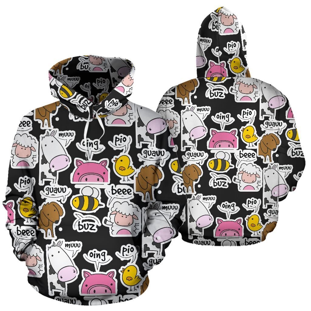 Animal Farm 3D All Over Print Hoodie, Zip-Up Hoodie