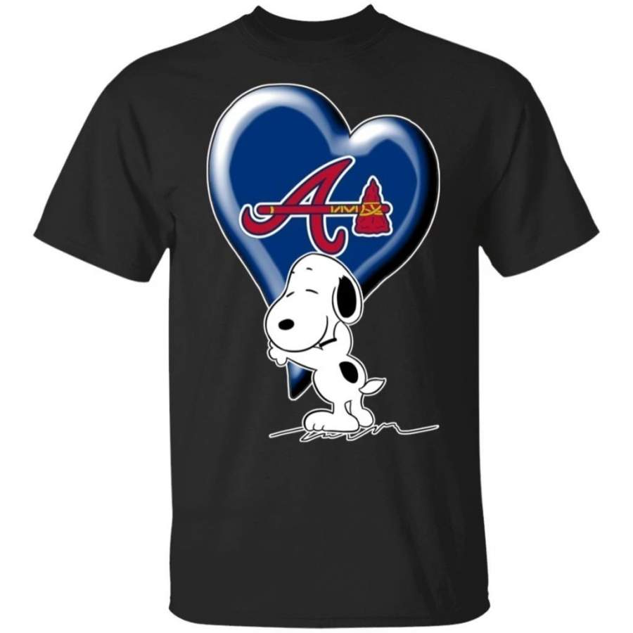 Snoopy Love Braves Team Heart for Fan Shirt KA02