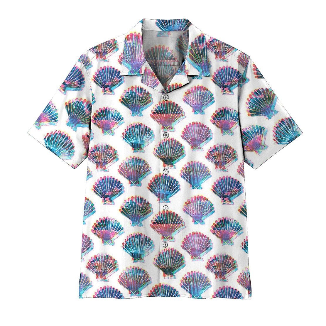 Gearhumsn Holographic Seashells Hawaii Shirt For Men Women Adult Ha41477