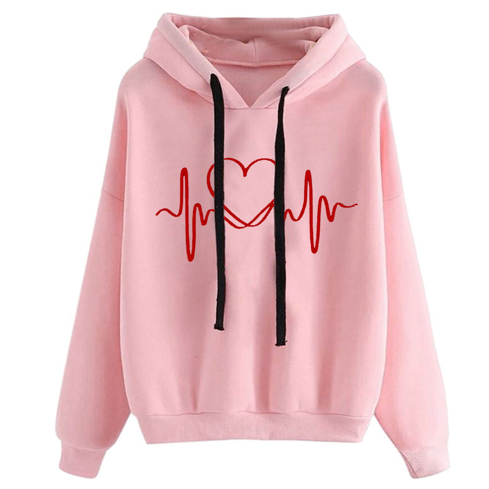 Womens Cute Printing Sweatshirts Print Long Sleeve Hoodie Pullover Tops Sweatshirts Tracksuit folk Exercise alx