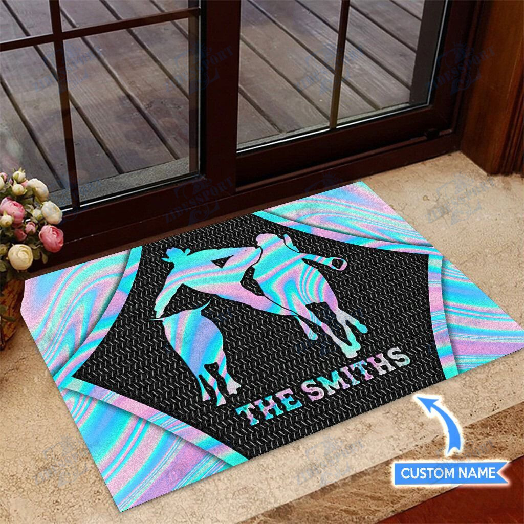 Steer Wrestling Personalized Doormat Trj20113010