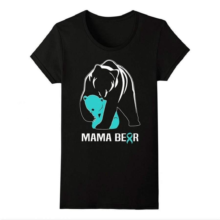 Food Allergy Mama Bear For Lady Kawaii Tops Tee Printed Summer Funny T-Shirts Latest Fashion Women Cute T Shirt