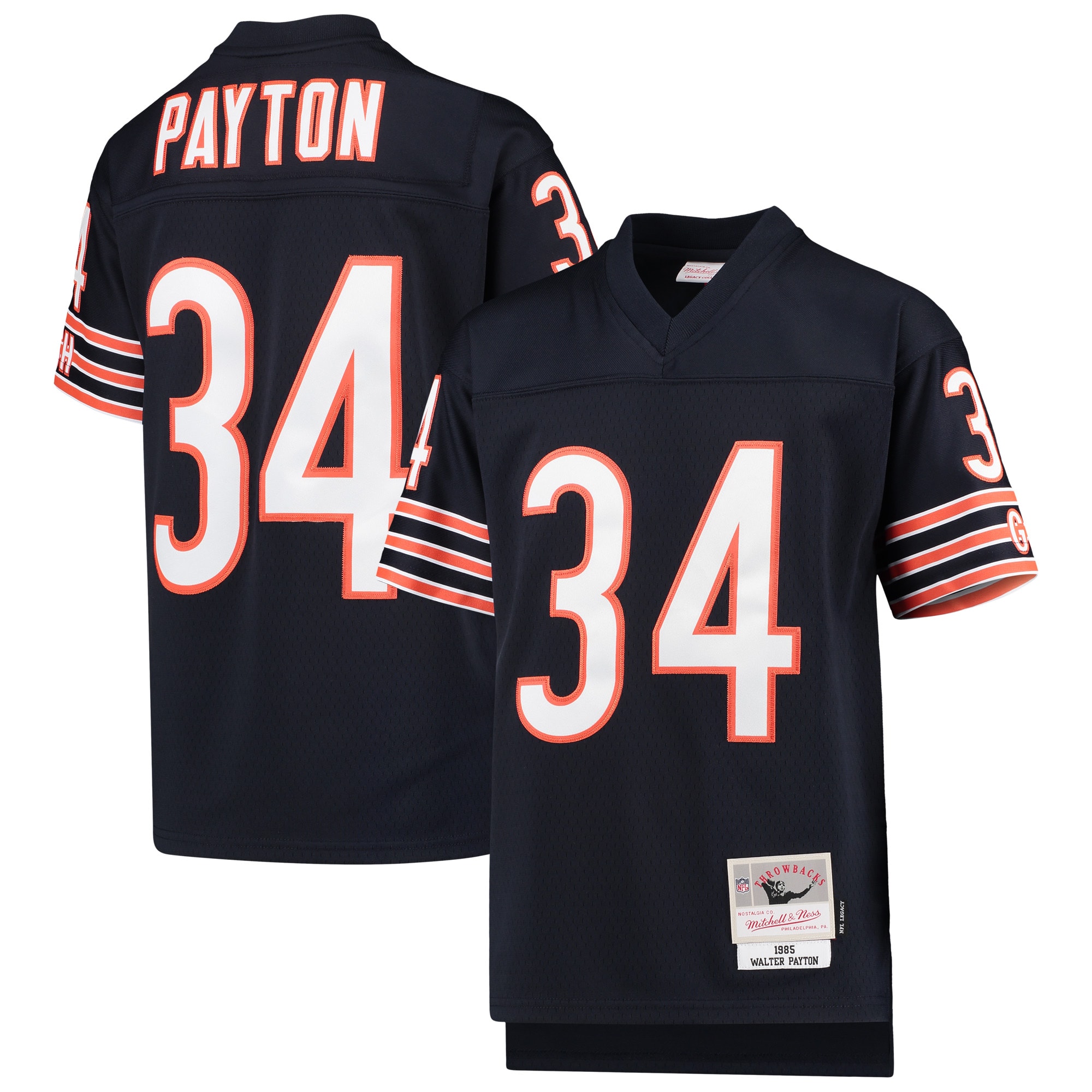 Walter Payton Chicago Bears Mitchell & Ness Youth 1985 Legacy Retired Player Jersey – Navy