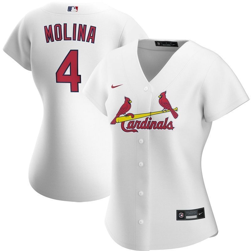 Yadier Molina #4 St Louis Cardinals 2020 MLB White Womens Jersey