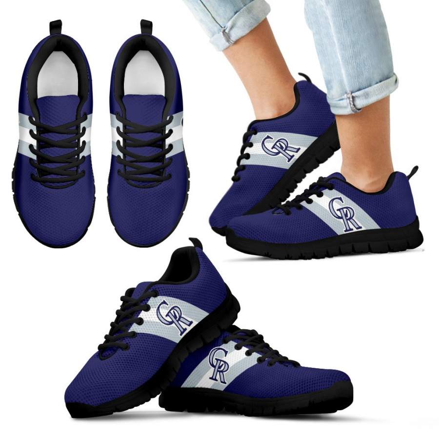 Three Colors Vertical Colorado Rockies Sneakers