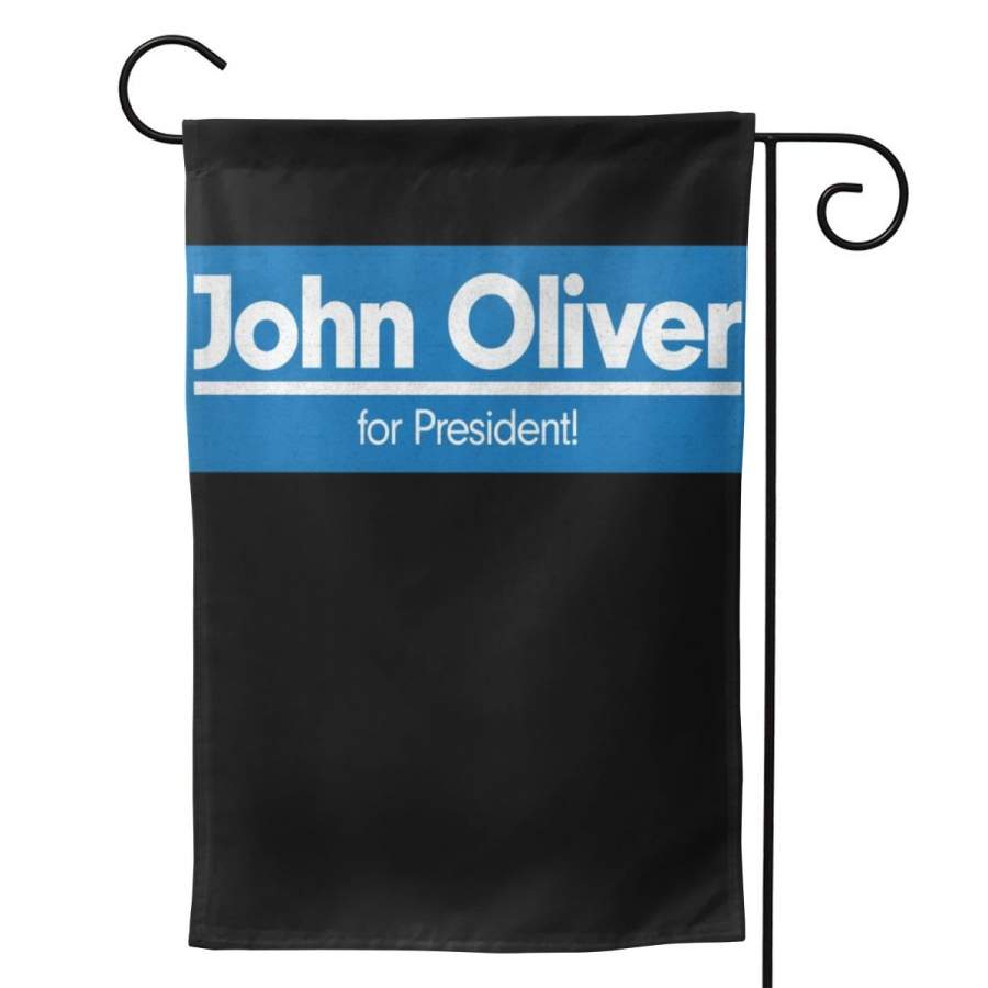 2 Pcs Garden Flag John Oliver For President Horizontal Poster 12.5″x18″ -Mothers Day, Birthday Gifts for Mom, Dad, Wife, Husband, Daughters, Grandma, Friends