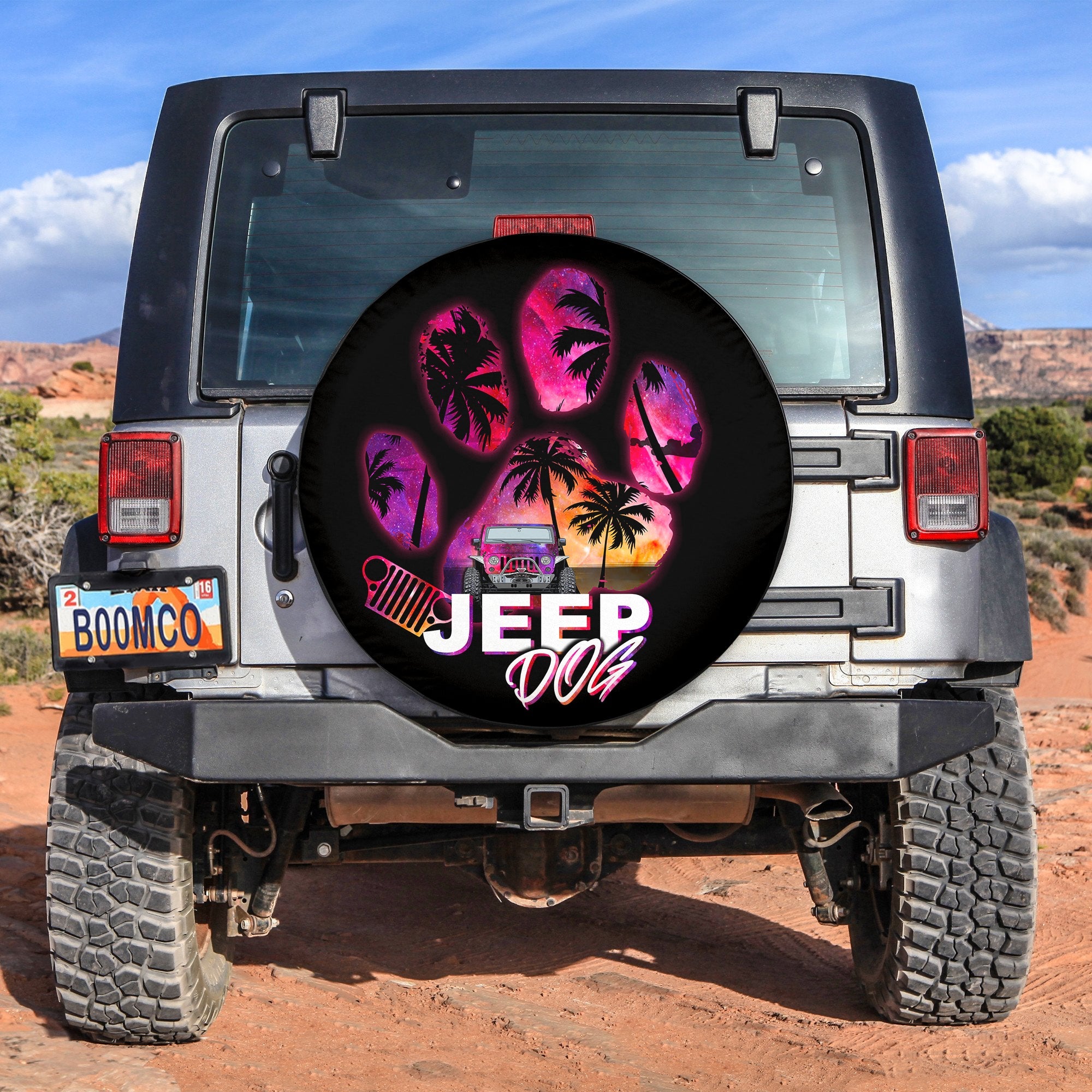 Jeep Dog Foot Spare Tire Cover Colorful Style No.5 Lt6