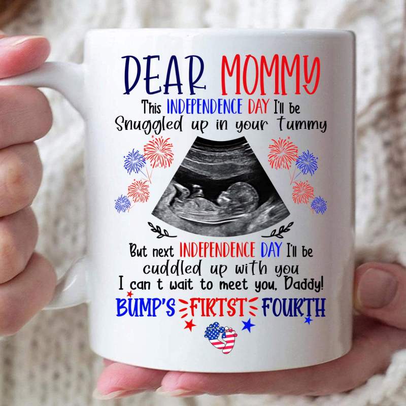 Personalized Mommy Independence Day Bump’S First Fourth Mug