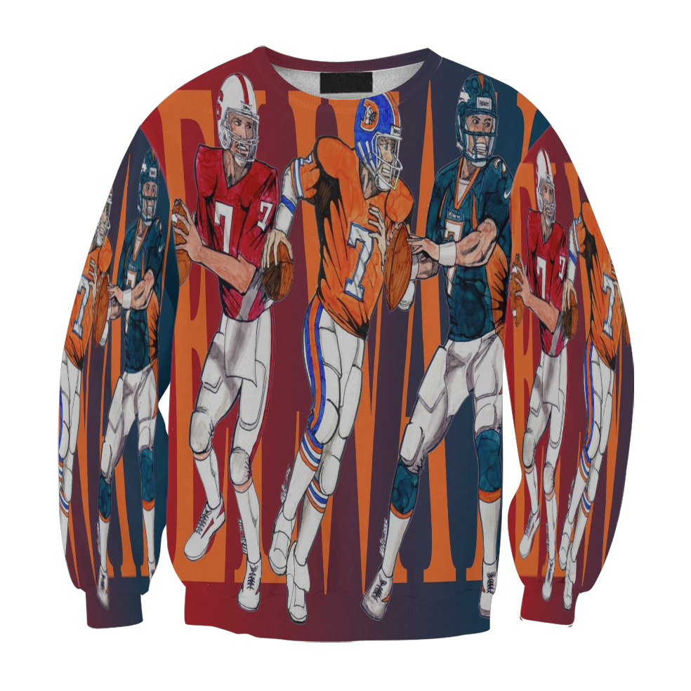 Denver Broncos John Elway V40 Gift For Fan 3D Full Printing Sweatshirt.