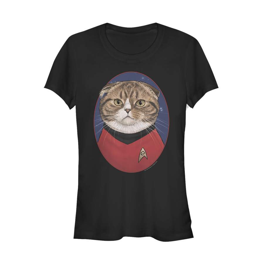 Star Trek Junior’s Scotty Cat Portrait  T Shirt