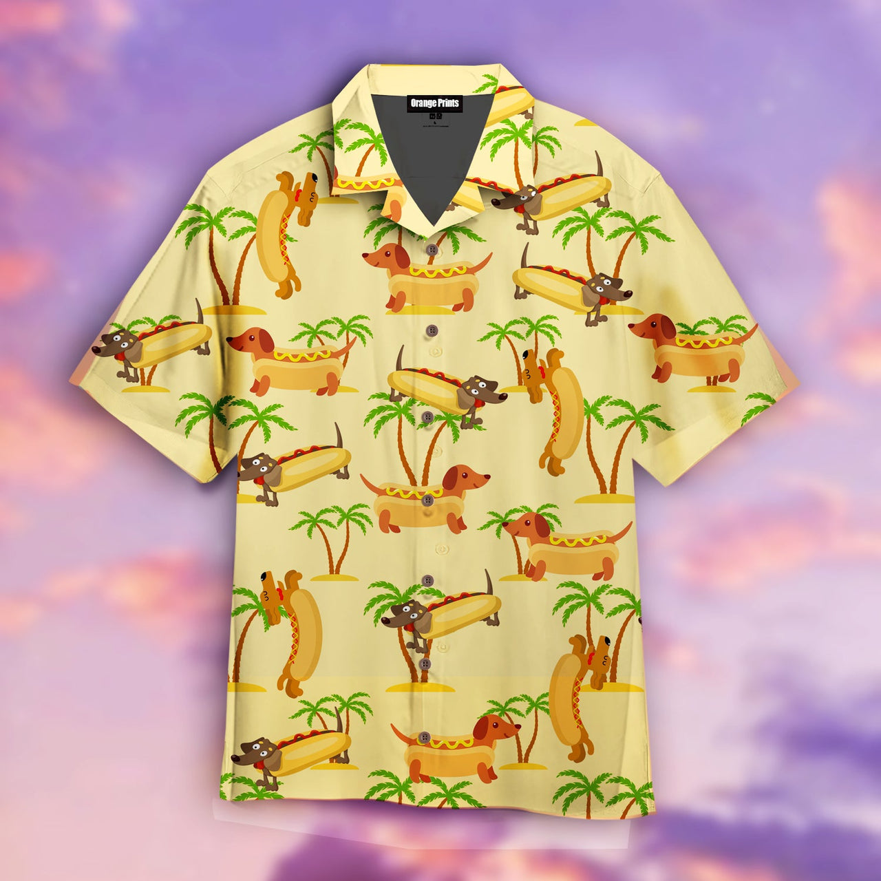 Funny Dachshund Hotdog Aloha Hawaii Shirts Unisex Ha51565