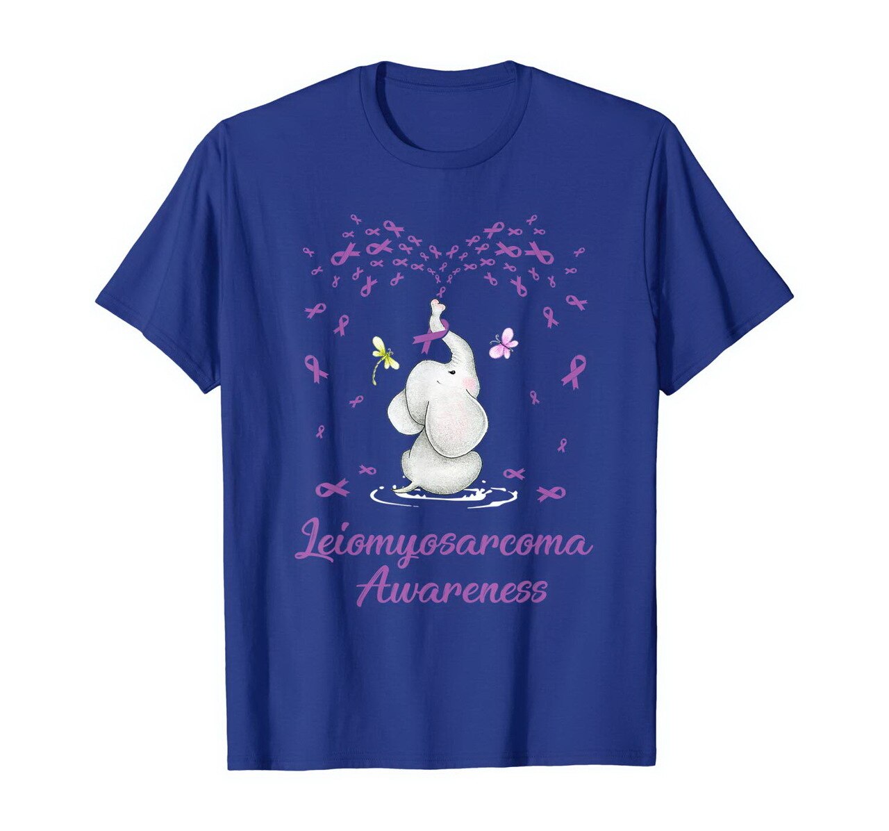 Elephant With Ribbon Leiomyosarcoma Awareness Tshirt New