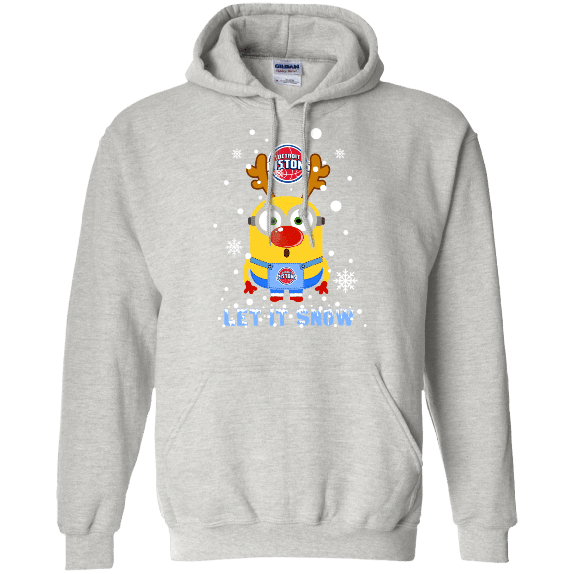 Check Out This Awesome Minion Detroit Pistons Ugly Christmas Sweater 2023S Let It Snow Hoodie