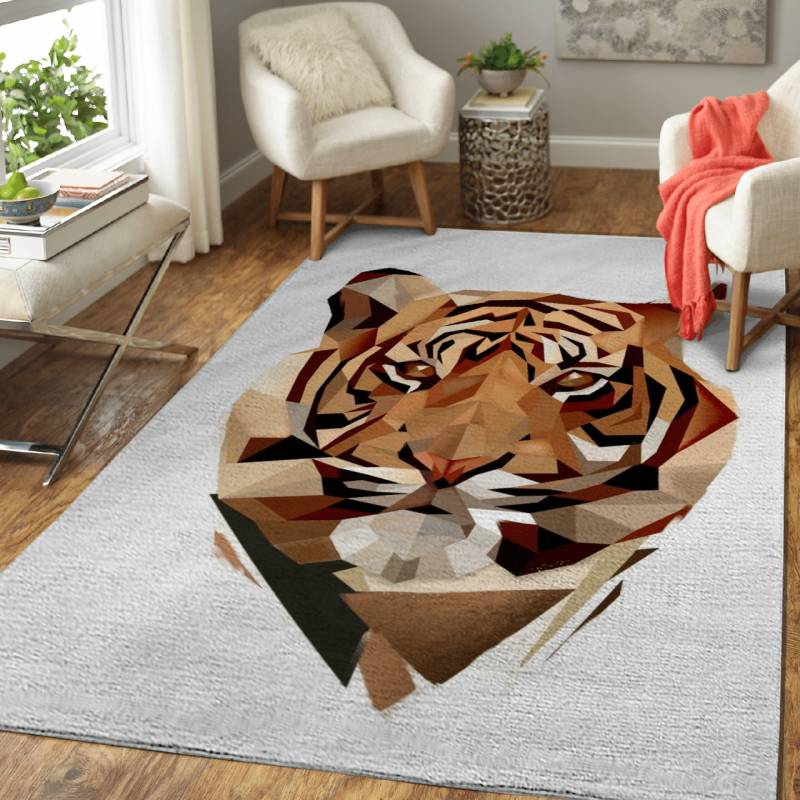 Tiger  white – Modern Animals Area Rug Carpet