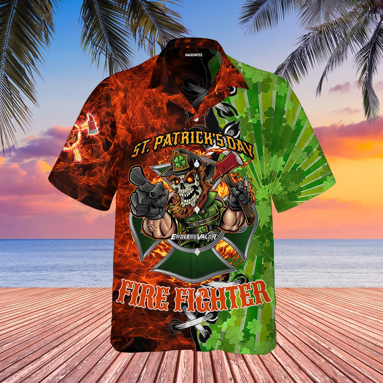 Skull Firefighter St Day Hawaii Shirt For Men And Women Ha90067