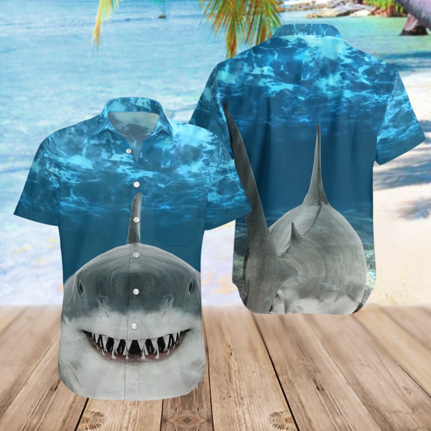 Summer Funny Shark Hawaii Shirt