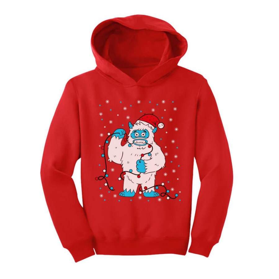 Ugly Christmas Snow Monster Yeti Xmas Toddler Hoodie