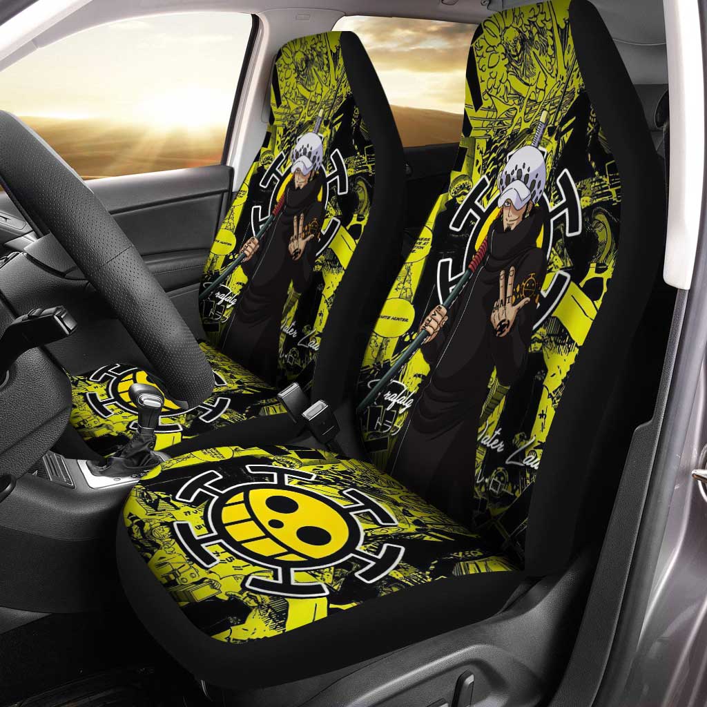 Trafalgar Law Car Seat Covers Custom One Piece Anime