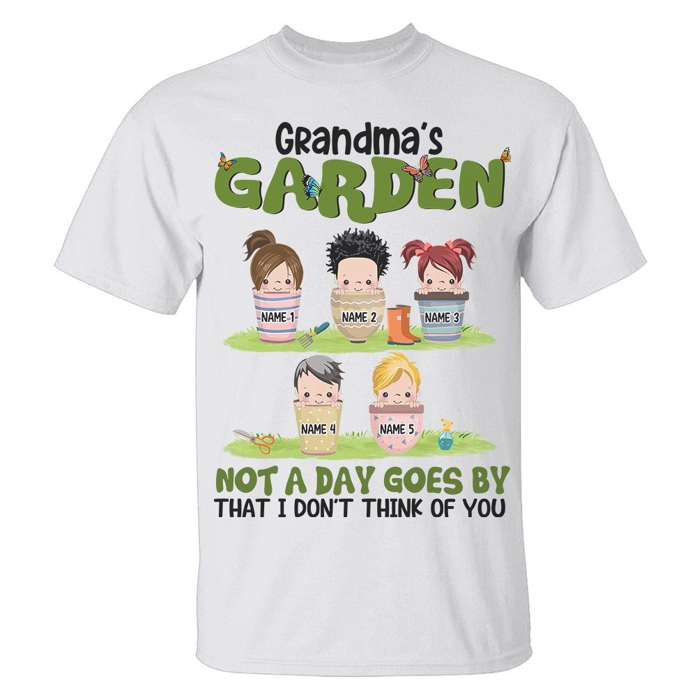 Personalized Gifts For Grandma, Grandma’S Gardening Not A Day Goes By That I Don’T Think Of You – Custom Shirts