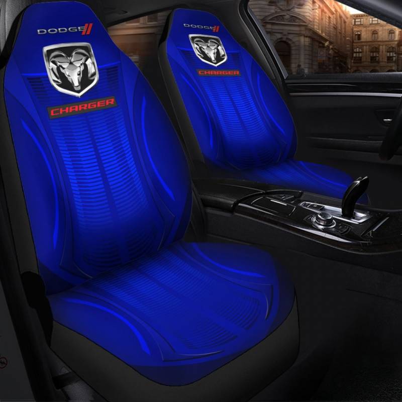 Dodge Charger NTA Car Seat Cover (Set of 2) Ver 1 (blue)