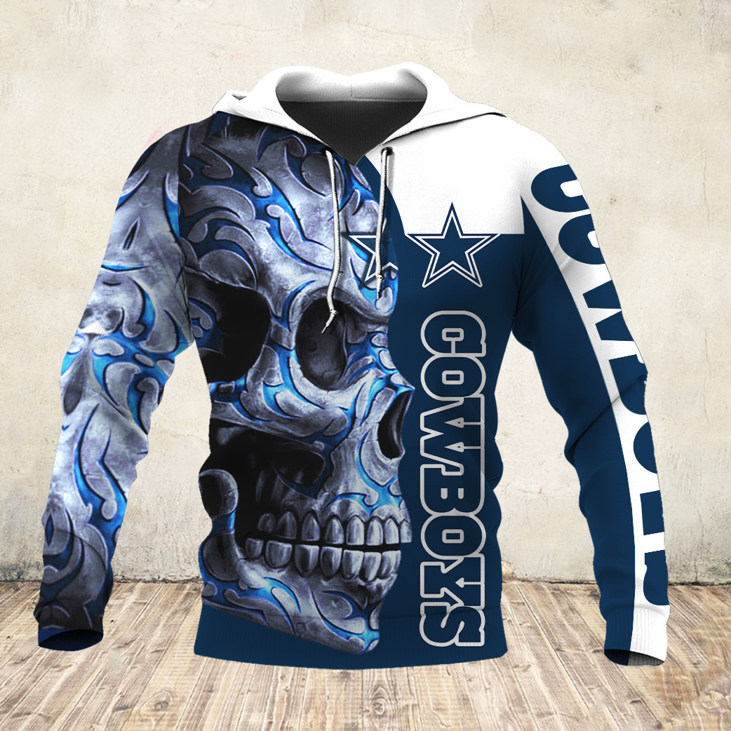 Dallas Football Hoodie, Dallas Football Skull Tattoo Hoodie, American Football Hoodie, Unisex, Hoodie, Zip Hoodie Shirtstore24H